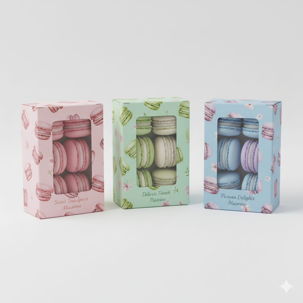 Custom Digital Printed Macaron Boxes