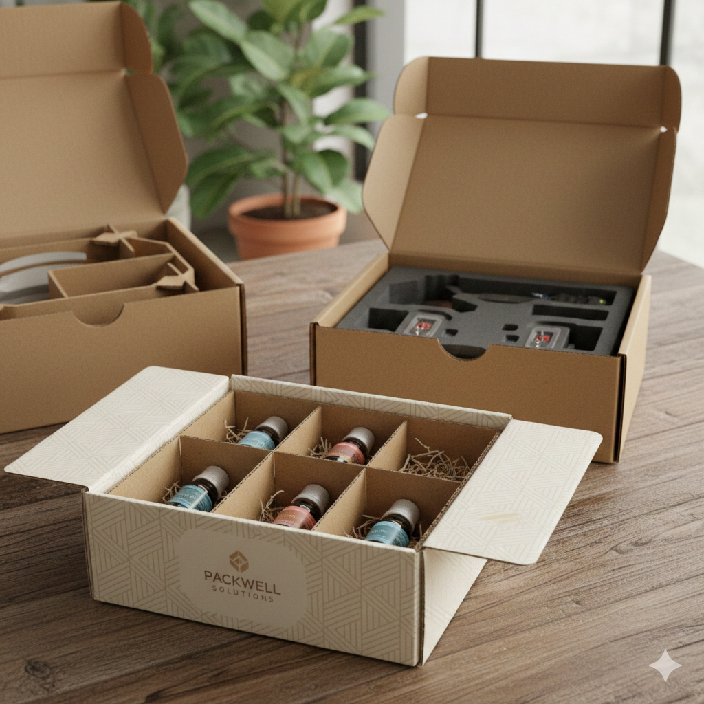 Custom Corrugated Cardboard boxes with Inserts