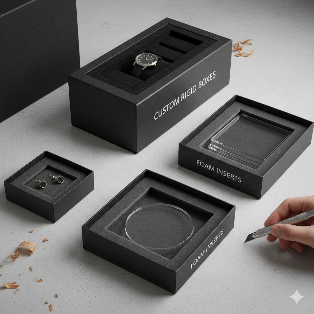 Custom Rigid Boxes Foam Inserts
