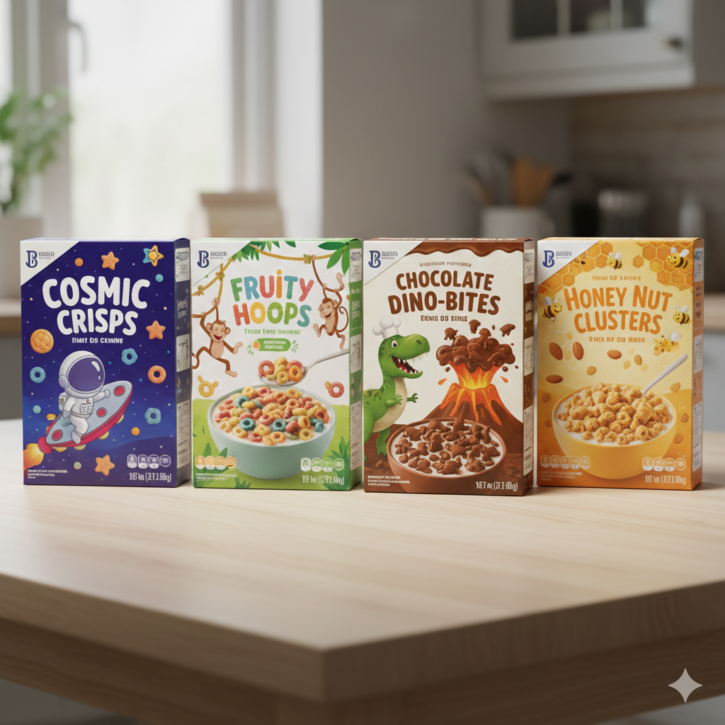 Cardboard Cereal Boxes