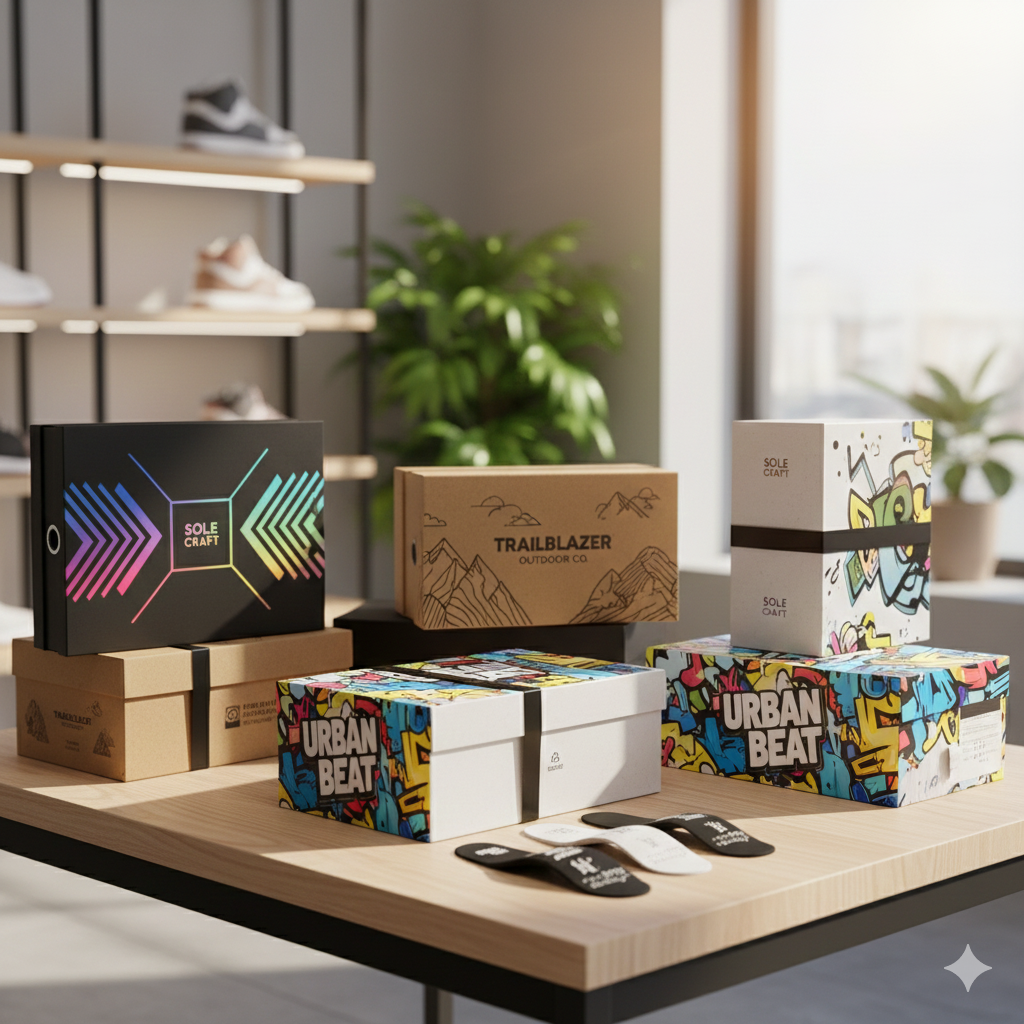Custom Design Shoe Packaging Boxes